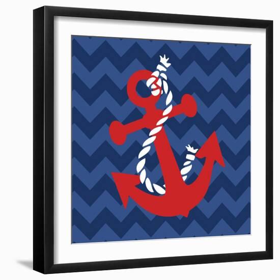 Nautical Anchor-N. Harbick-Framed Art Print