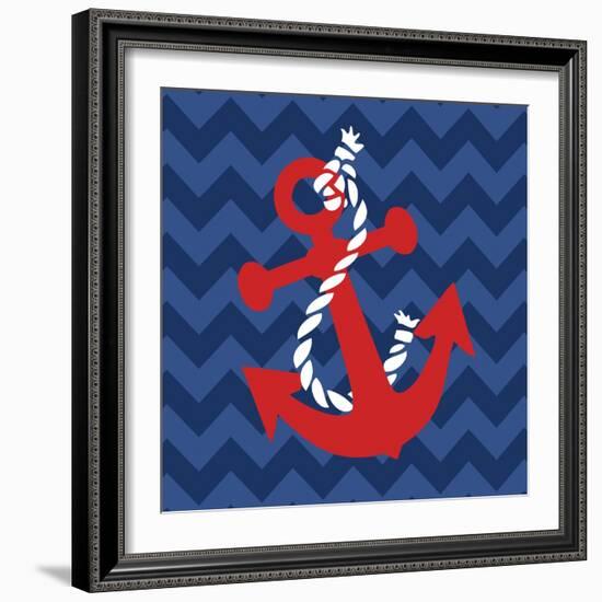 Nautical Anchor-N. Harbick-Framed Art Print