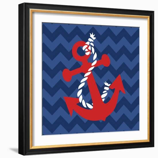 Nautical Anchor-N. Harbick-Framed Art Print