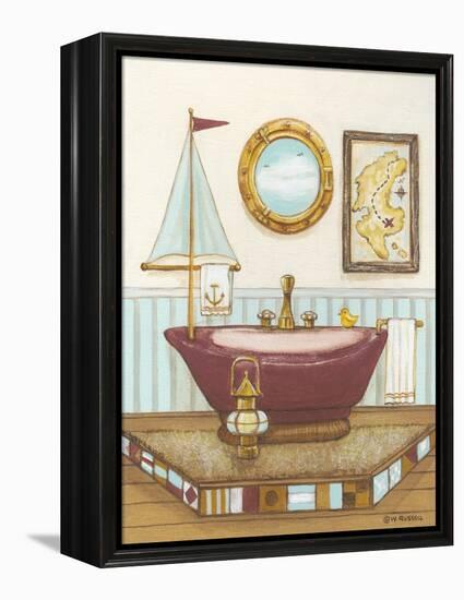 Nautical Bath I-Wendy Russell-Framed Stretched Canvas