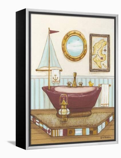 Nautical Bath I-Wendy Russell-Framed Stretched Canvas