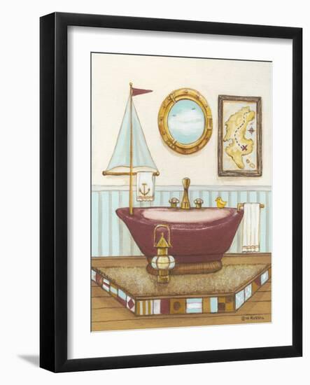 Nautical Bath I-Wendy Russell-Framed Art Print