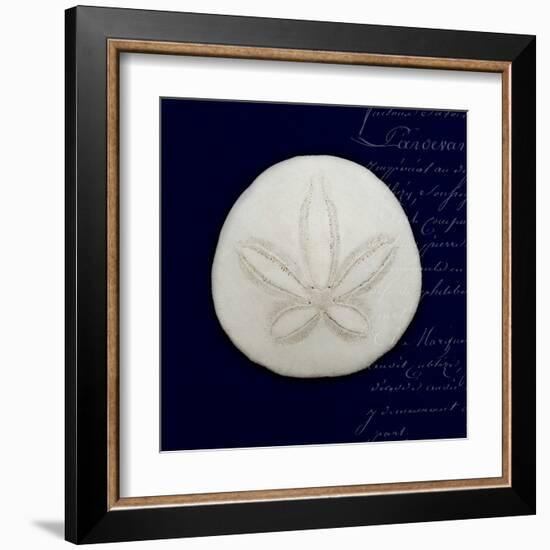 Nautical Blue Sand Dollar-Julie Greenwood-Framed Art Print