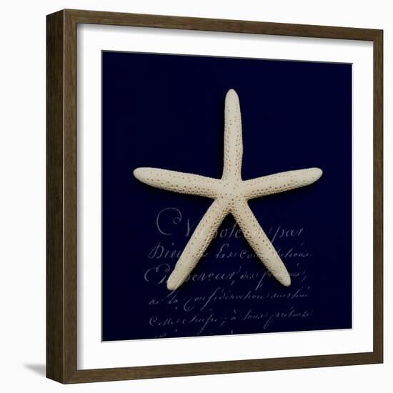 Nautical Blue Starfish-Julie Greenwood-Framed Art Print