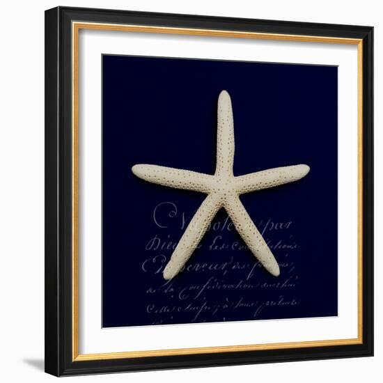 Nautical Blue Starfish-Julie Greenwood-Framed Art Print