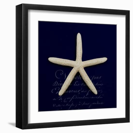 Nautical Blue Starfish-Julie Greenwood-Framed Art Print