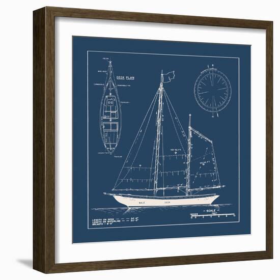 Nautical Blueprint II-The Vintage Collection-Framed Giclee Print