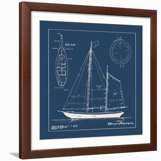 Nautical Blueprint II-The Vintage Collection-Framed Giclee Print