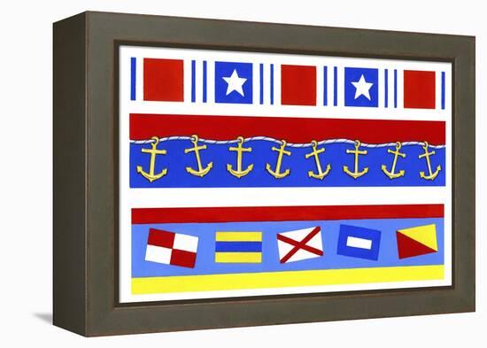 Nautical Borders-Geraldine Aikman-Framed Premier Image Canvas