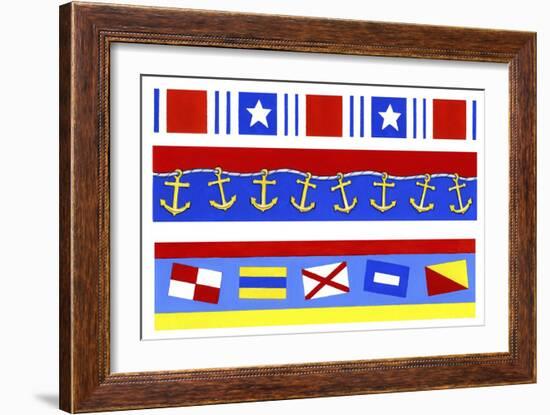 Nautical Borders-Geraldine Aikman-Framed Giclee Print