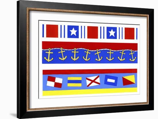 Nautical Borders-Geraldine Aikman-Framed Giclee Print