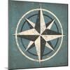 Nautical Compass Blue-Ryan Fowler-Mounted Art Print