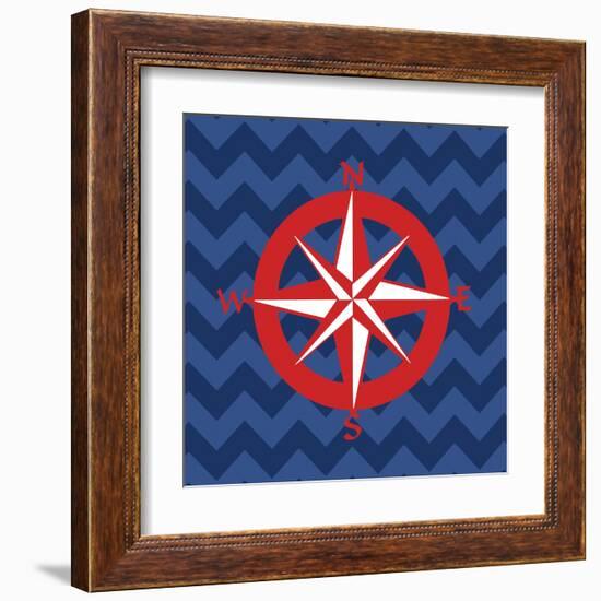 Nautical Compass-N. Harbick-Framed Art Print