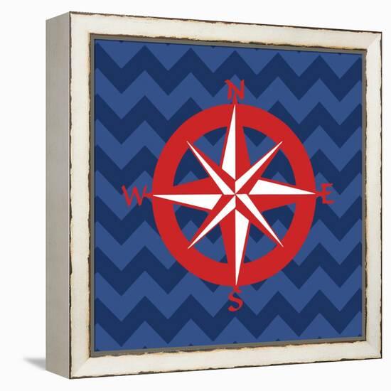 Nautical Compass-N. Harbick-Framed Stretched Canvas