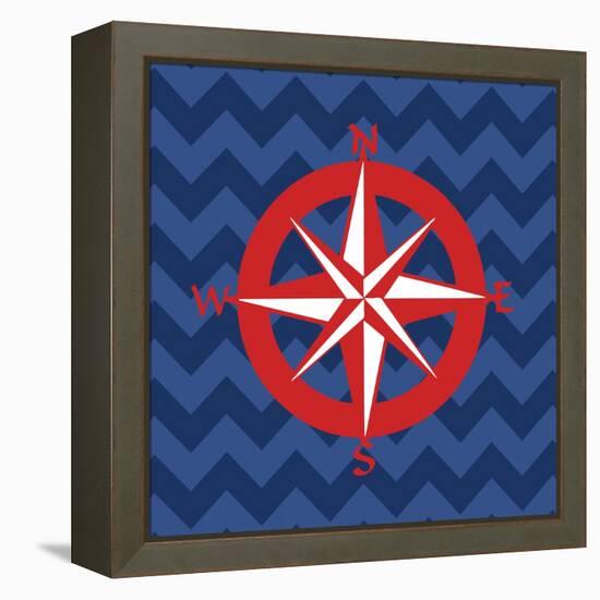 Nautical Compass-N. Harbick-Framed Stretched Canvas