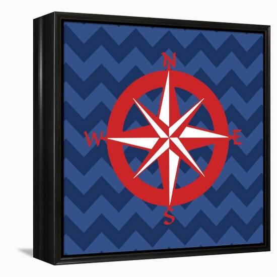 Nautical Compass-N. Harbick-Framed Stretched Canvas