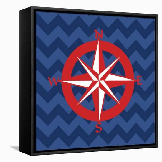 Nautical Compass-N. Harbick-Framed Stretched Canvas