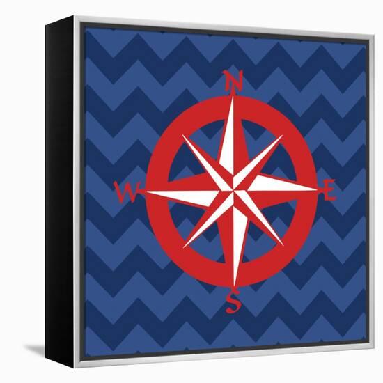 Nautical Compass-N. Harbick-Framed Stretched Canvas