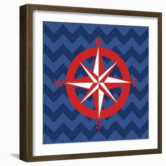 Nautical Compass-N. Harbick-Framed Art Print