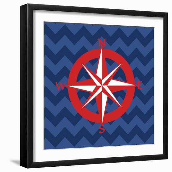 Nautical Compass-N. Harbick-Framed Art Print