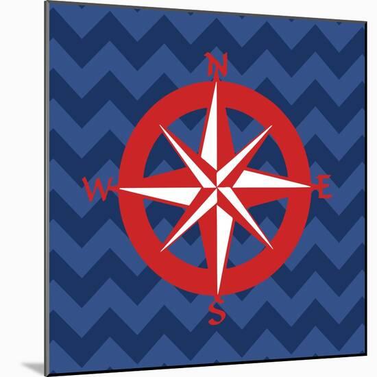 Nautical Compass-N. Harbick-Mounted Art Print