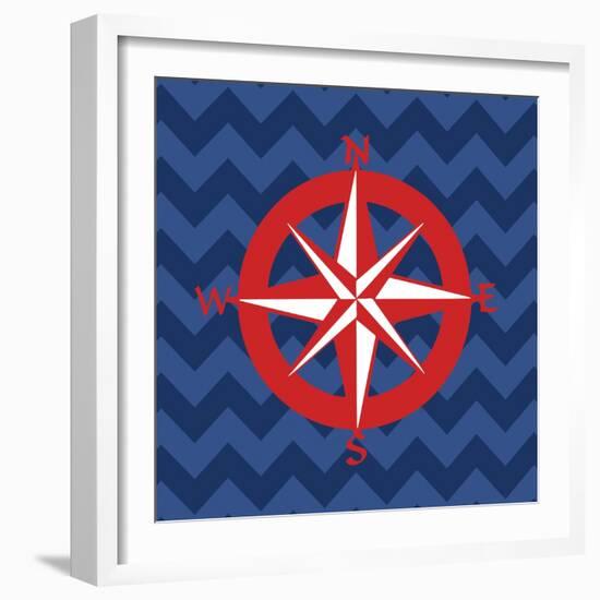 Nautical Compass-N. Harbick-Framed Premium Giclee Print