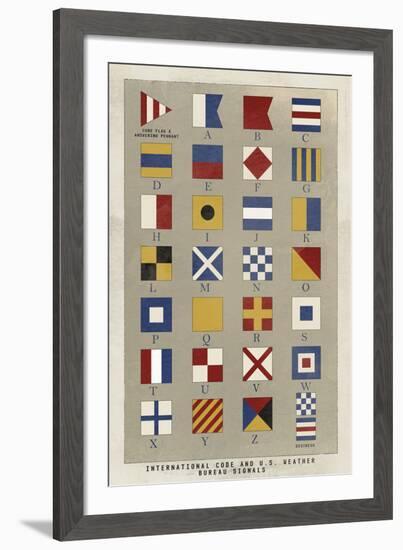 Nautical Flags-Ken Hurd-Framed Giclee Print