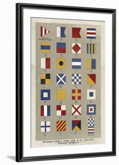 Nautical Flags-Ken Hurd-Framed Giclee Print