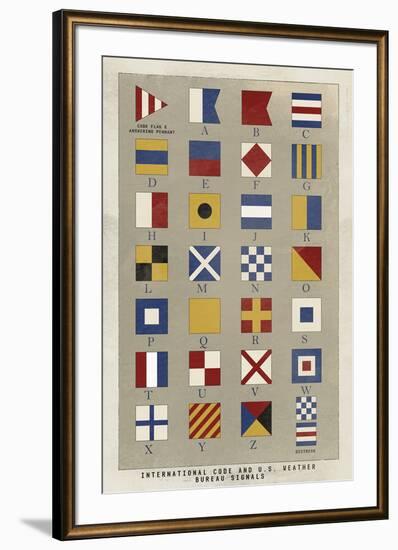 Nautical Flags-Ken Hurd-Framed Giclee Print