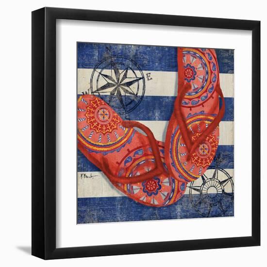 Nautical Flip Flops I-Paul Brent-Framed Art Print