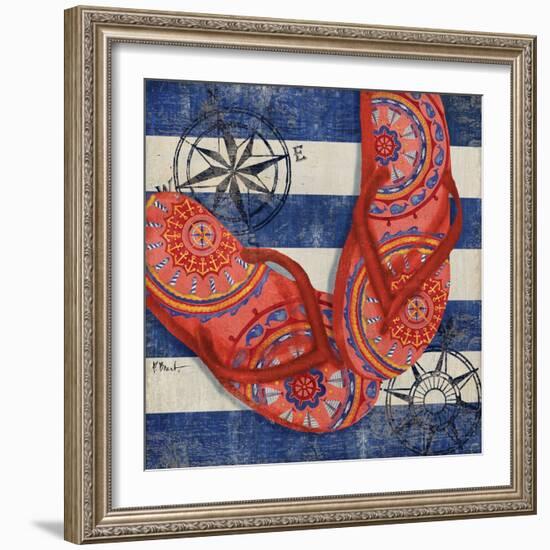 Nautical Flip Flops I-Paul Brent-Framed Art Print