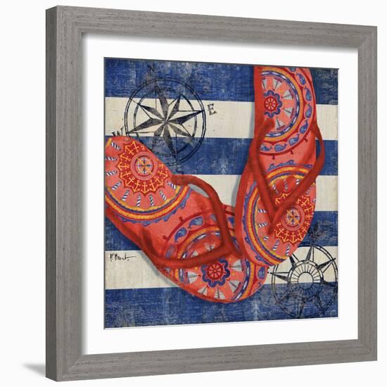 Nautical Flip Flops I-Paul Brent-Framed Art Print