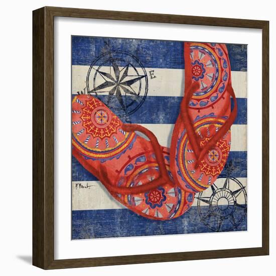 Nautical Flip Flops I-Paul Brent-Framed Art Print