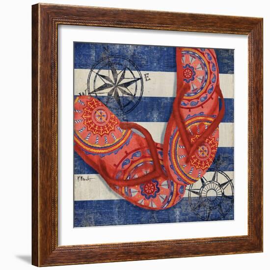 Nautical Flip Flops I-Paul Brent-Framed Art Print