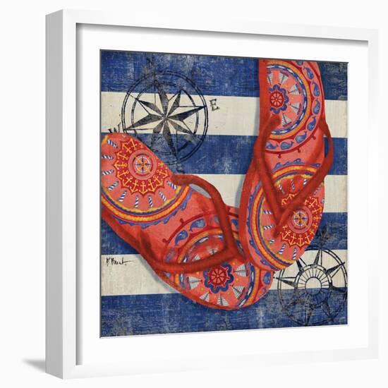 Nautical Flip Flops I-Paul Brent-Framed Art Print