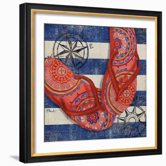 Nautical Flip Flops I-Paul Brent-Framed Art Print