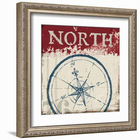 Nautical I Red-Jim Wellington-Framed Art Print