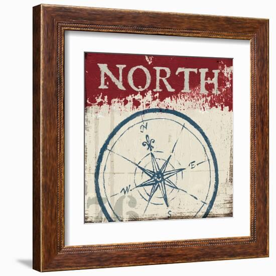 Nautical I Red-Jim Wellington-Framed Art Print