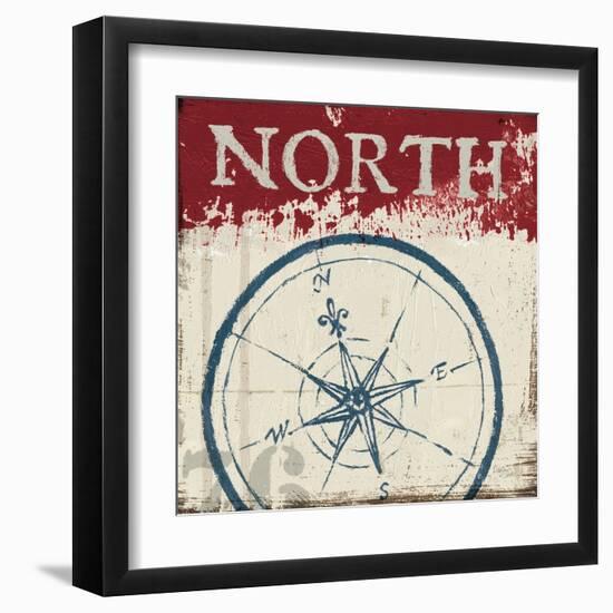 Nautical I Red-Jim Wellington-Framed Art Print