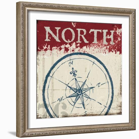 Nautical I Red-Jim Wellington-Framed Art Print