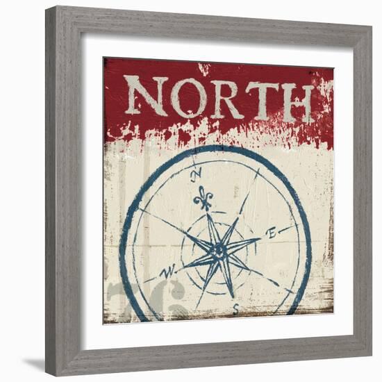 Nautical I Red-Jim Wellington-Framed Art Print