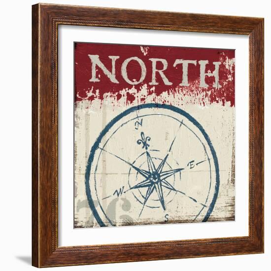 Nautical I Red-Jim Wellington-Framed Art Print