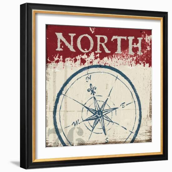 Nautical I Red-Jim Wellington-Framed Art Print