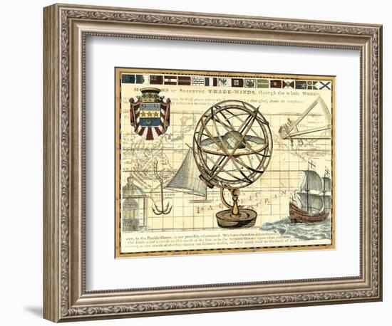 Nautical Map I-Deborah Bookman-Framed Art Print