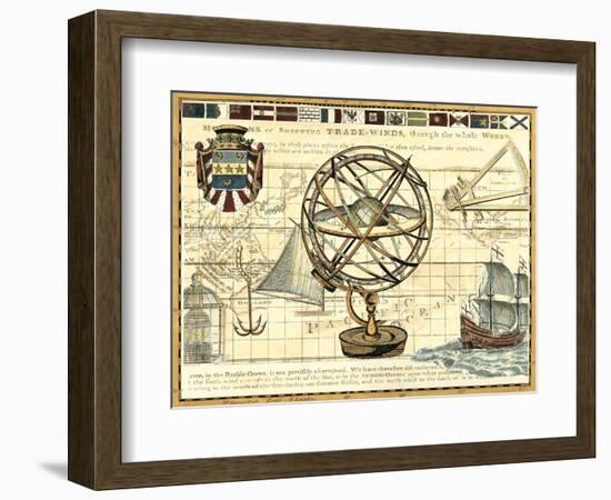 Nautical Map I-Deborah Bookman-Framed Art Print