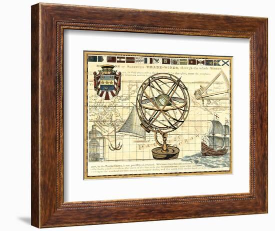 Nautical Map I-Deborah Bookman-Framed Art Print