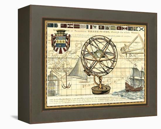 Nautical Map I-Deborah Bookman-Framed Stretched Canvas