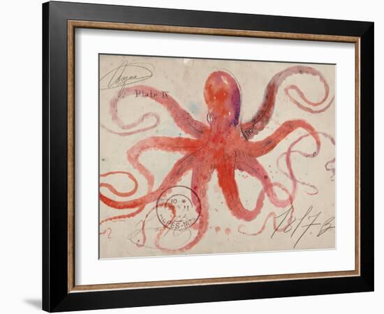 Nautical Octopus - Horizontal-Angela Staehling-Framed Premium Giclee Print