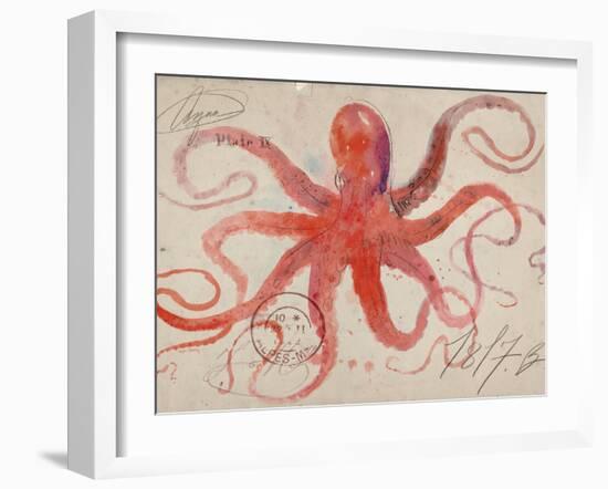 Nautical Octopus - Horizontal-Angela Staehling-Framed Premium Giclee Print