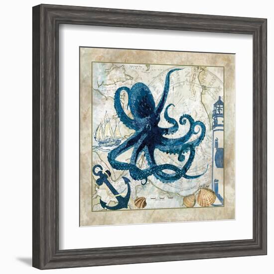 Nautical Octopus-Jill Meyer-Framed Art Print